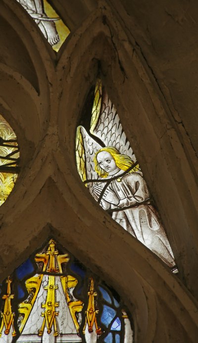 Ventana que representa un ángel de French School